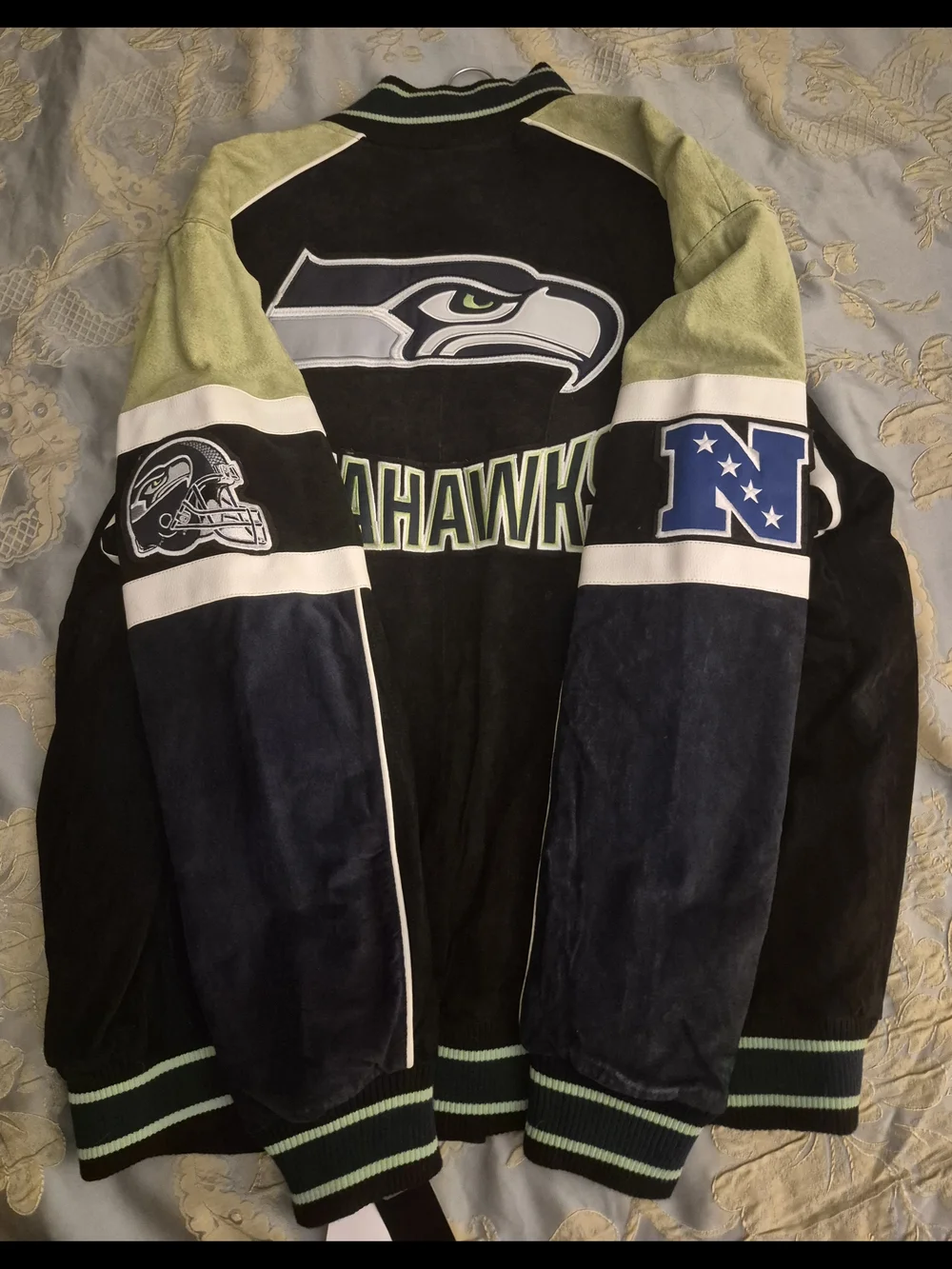 Seattle Seahawks Leather Varsity Jacket